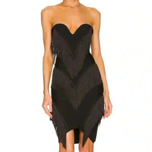 Black fringe dress